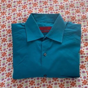 Teal/Turquoise Men’s Dress Shirt Size 15